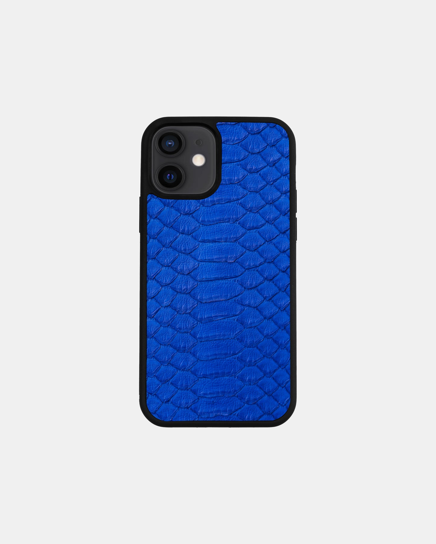 Blue Python Leather Sport Case for iPhone 12 Mini