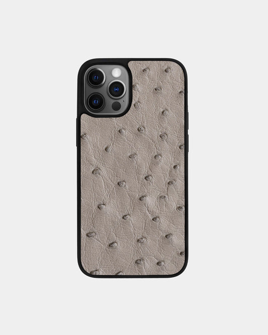 Gray Ostrich Sport Case for iPhone 12 Pro