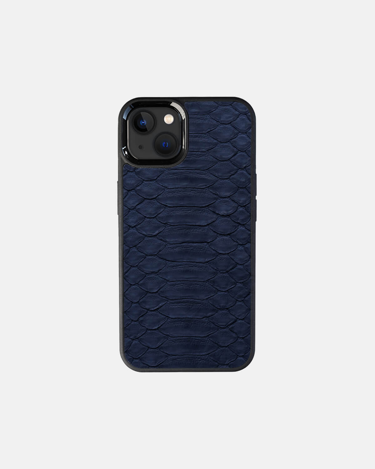 Navy blue Python Leather Sport Case for iPhone 13