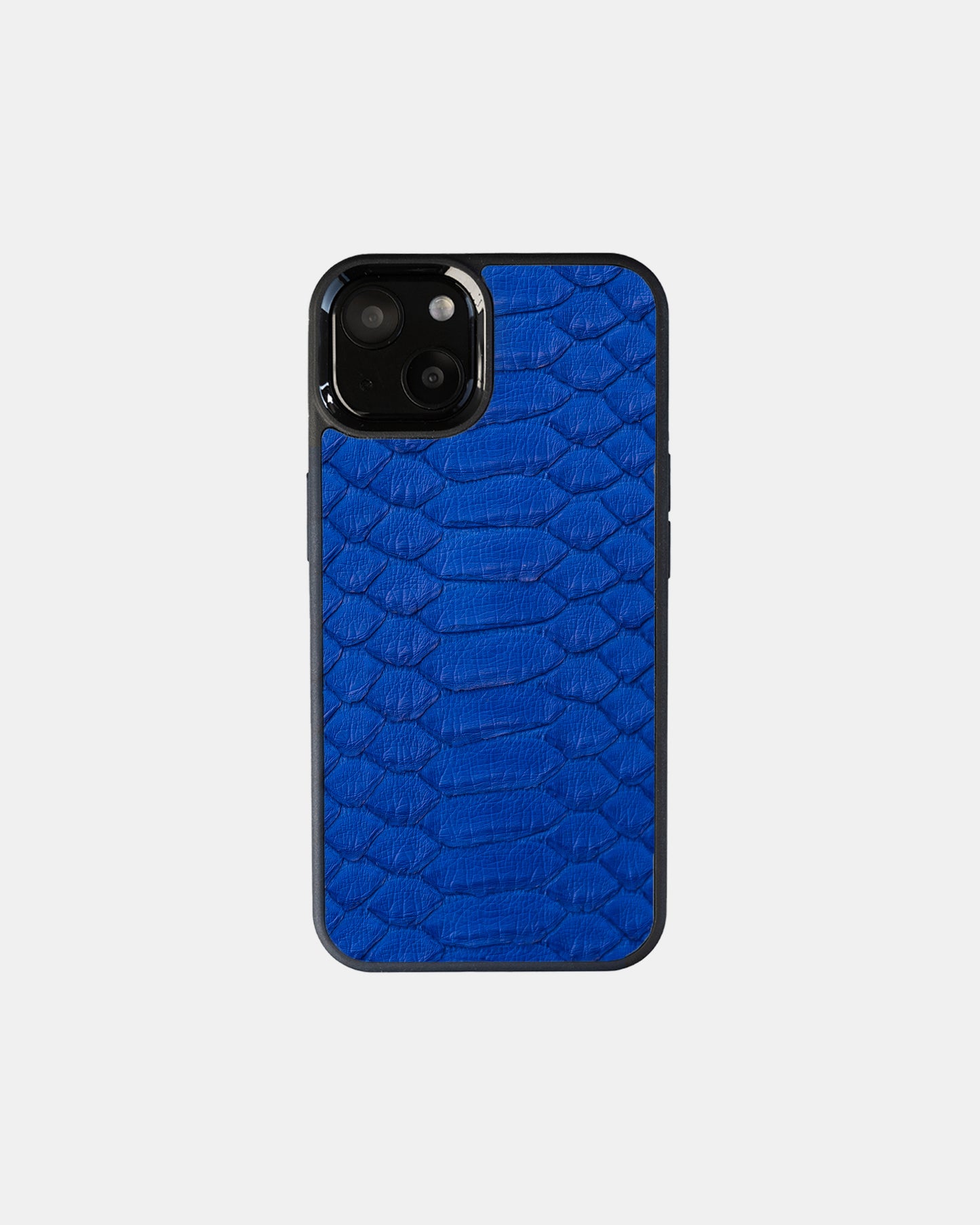 Blue Python Leather Sport Case for iPhone 13