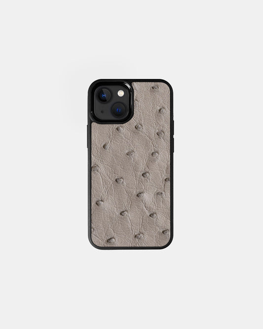 Gray Ostrich Sport Case for iPhone 13 Mini