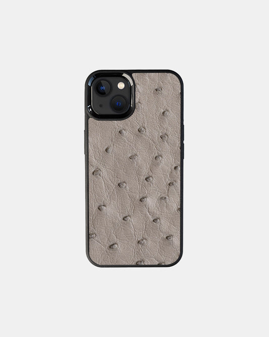 Gray Ostrich Sport Case for iPhone 13