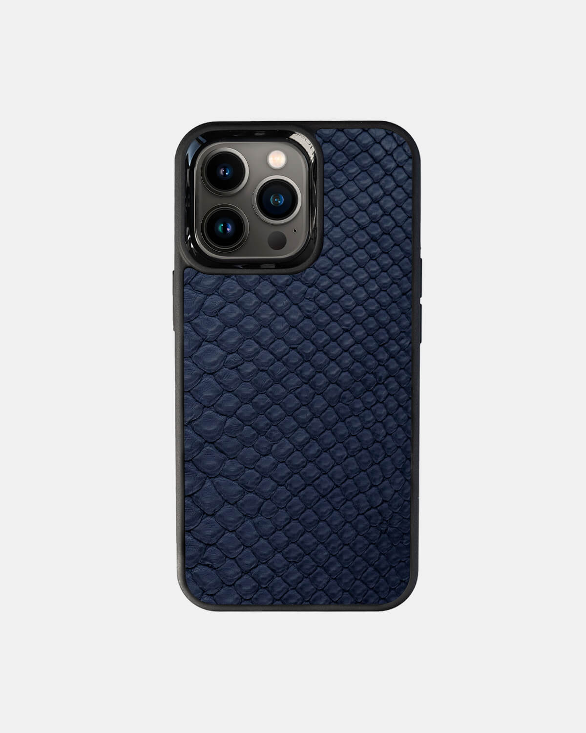 Dark blue Python Skin Sport Case for iPhone 13 Pro