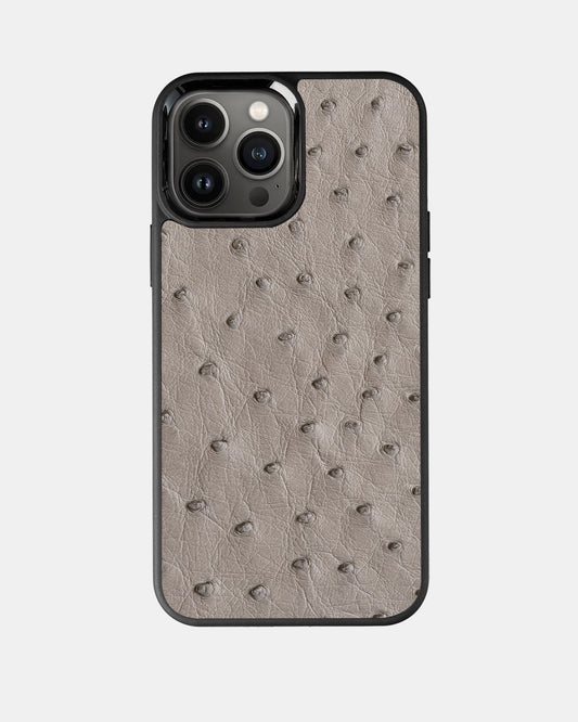 Gray Ostrich Sport Case for iPhone 13 Pro Max