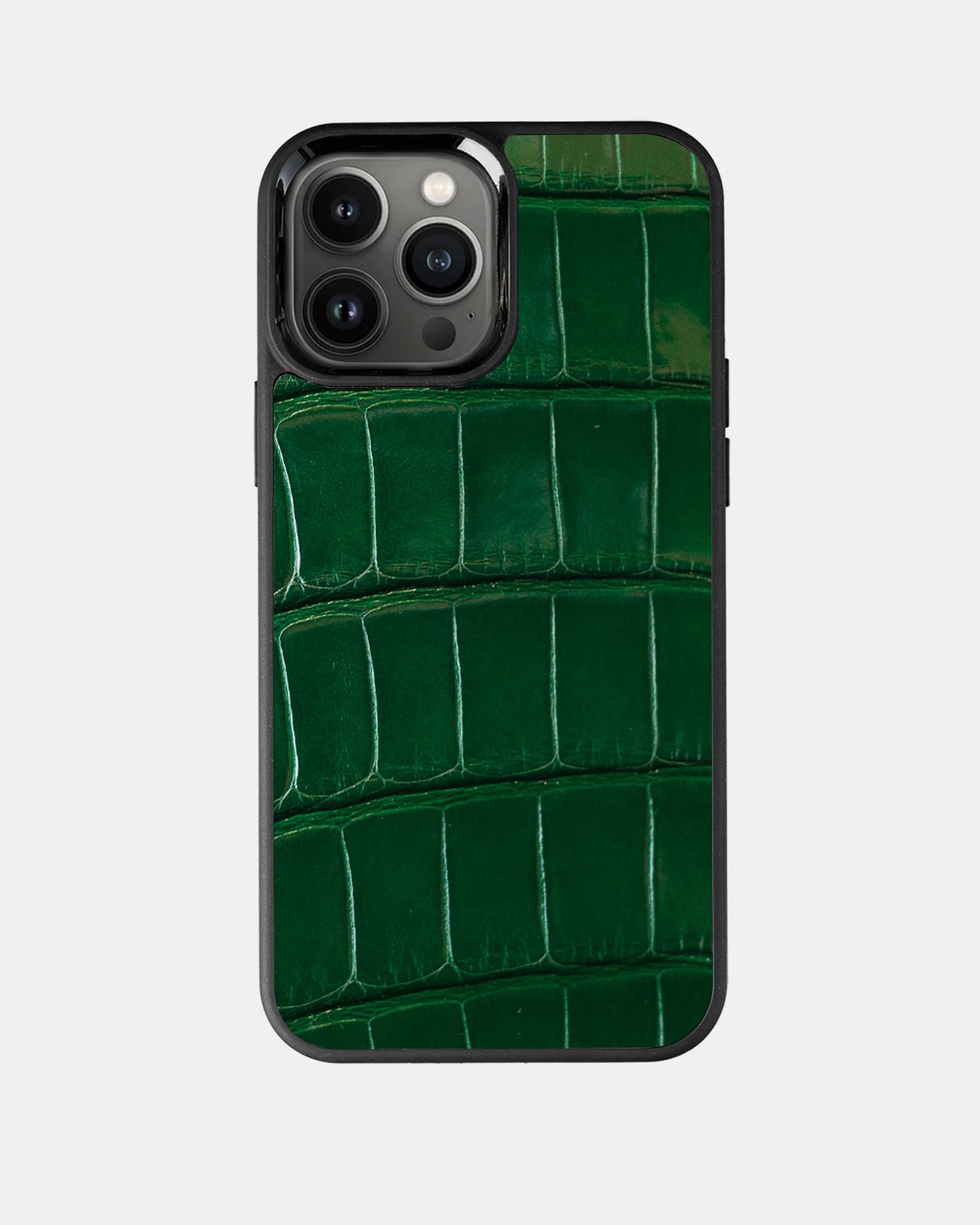 Dark green Crocodile Leather Sport Case for iPhone 13 Pro Max