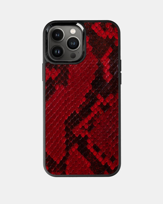 Red Python Skin Sport Case for iPhone 13 Pro Max