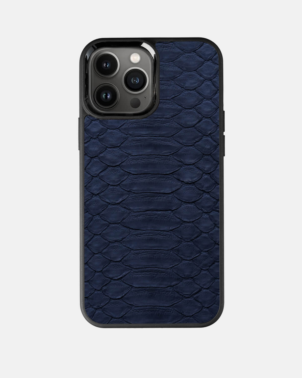 Navy blue Python Leather Sport Case for iPhone 13 Pro Max