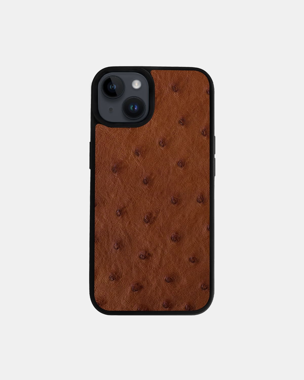 Brown Ostrich Sport Case for iPhone 14