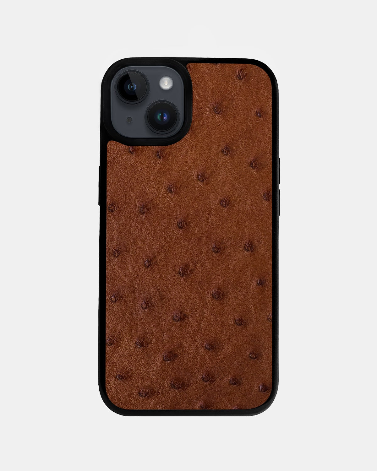 Brown Ostrich Sport Case for iPhone 14 Plus