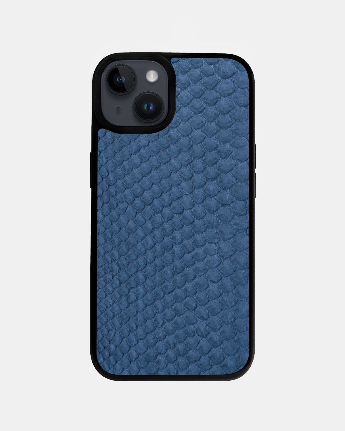 Blue-gray Python Skin Sport Case for iPhone 14 Plus