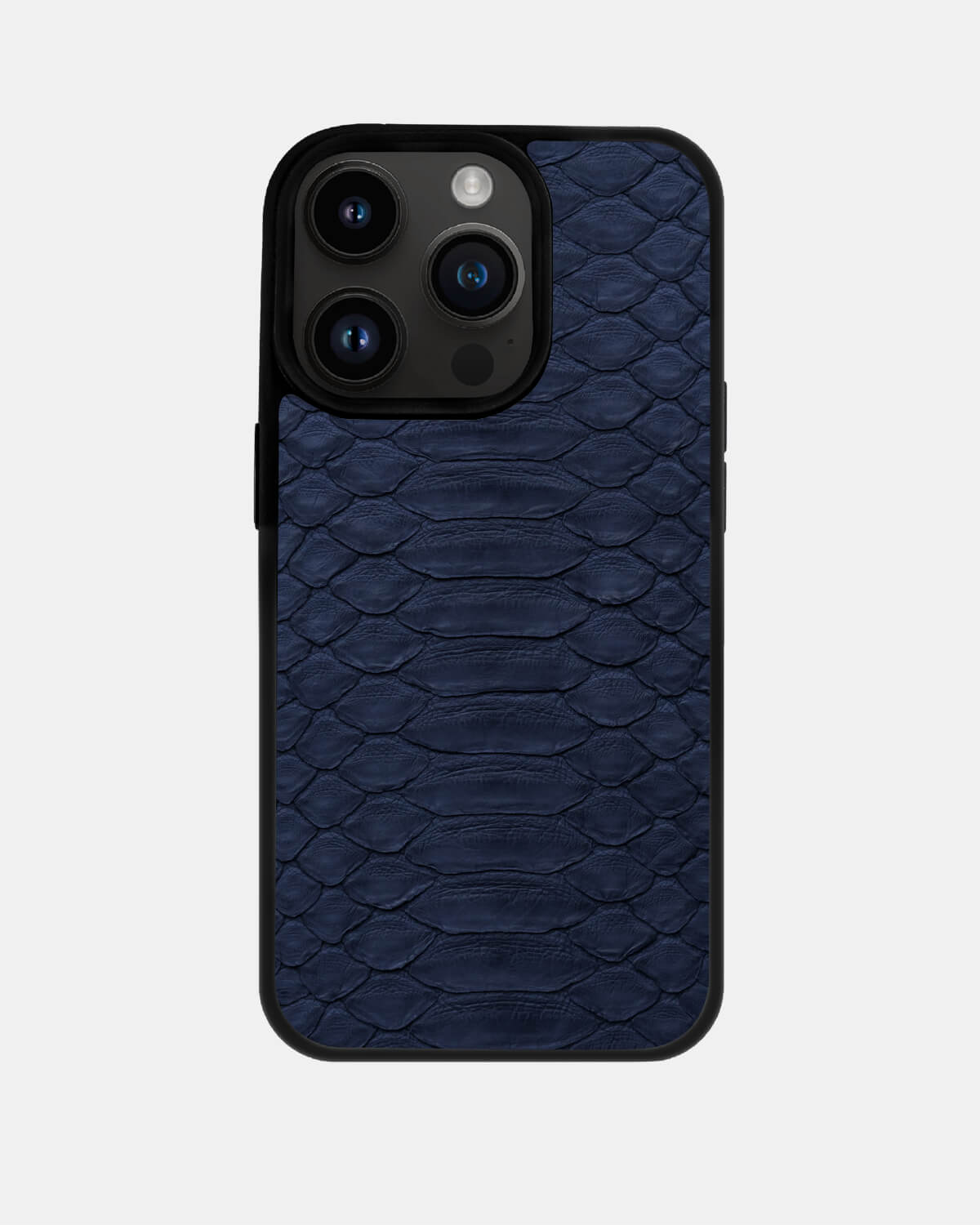 Navy blue Python Leather Sport Case for iPhone 14 Pro Max