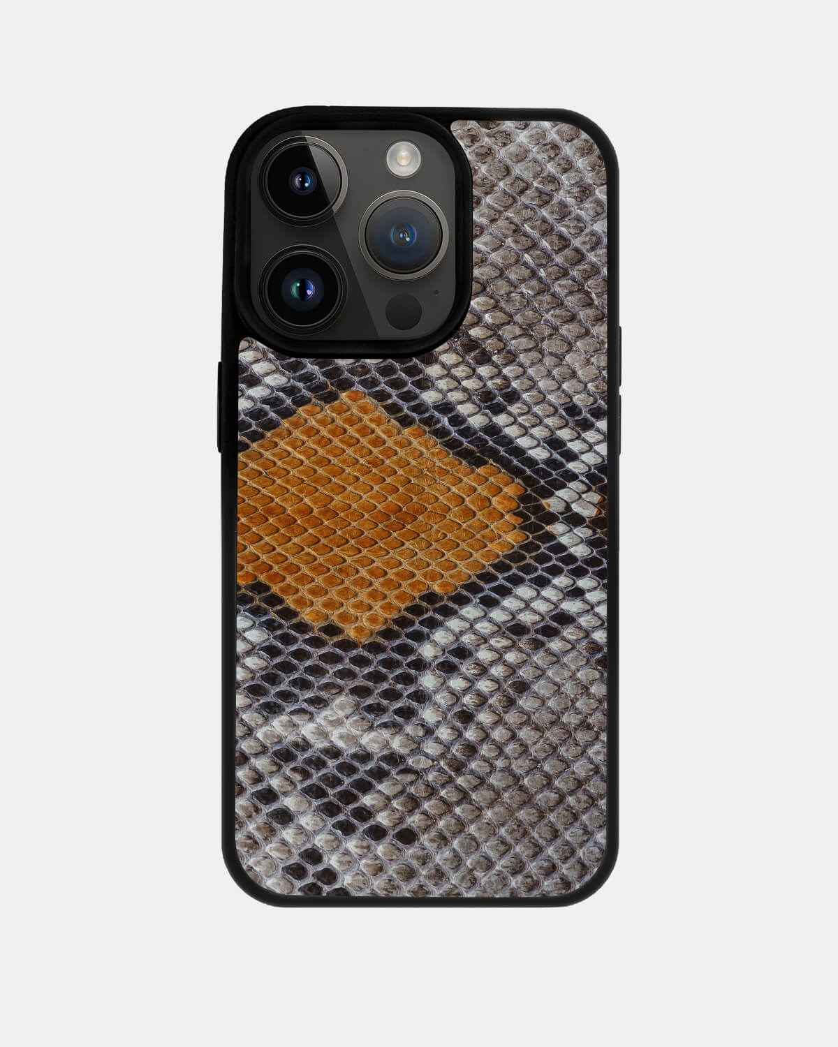 Gray & Yellow Python Skin Sport Case for iPhone 14 Pro Max