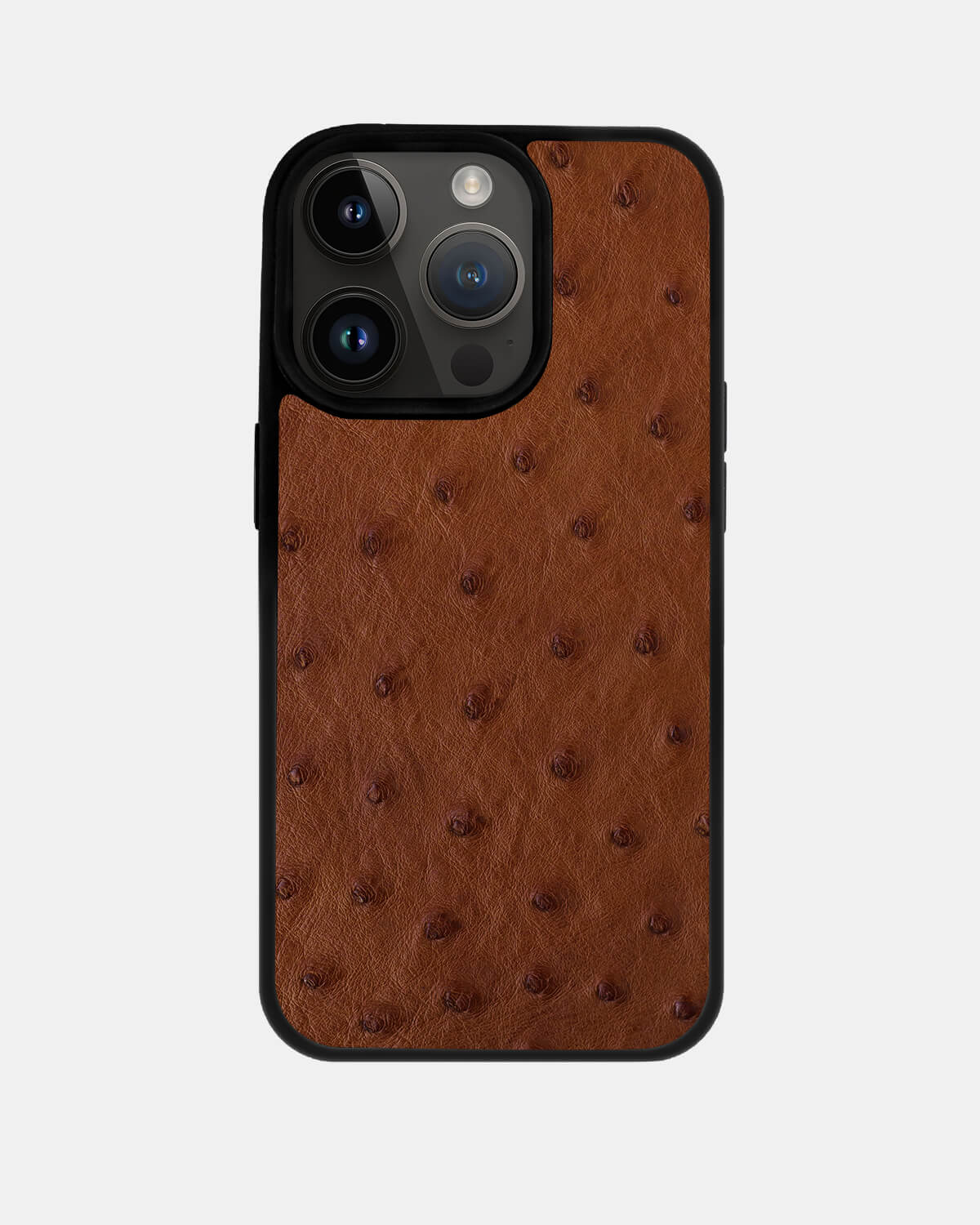 Brown Ostrich Sport Case for iPhone 14 Pro Max