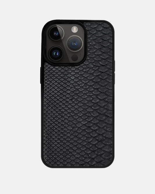 Black Python Skin Sport Case for iPhone 14 Pro Max