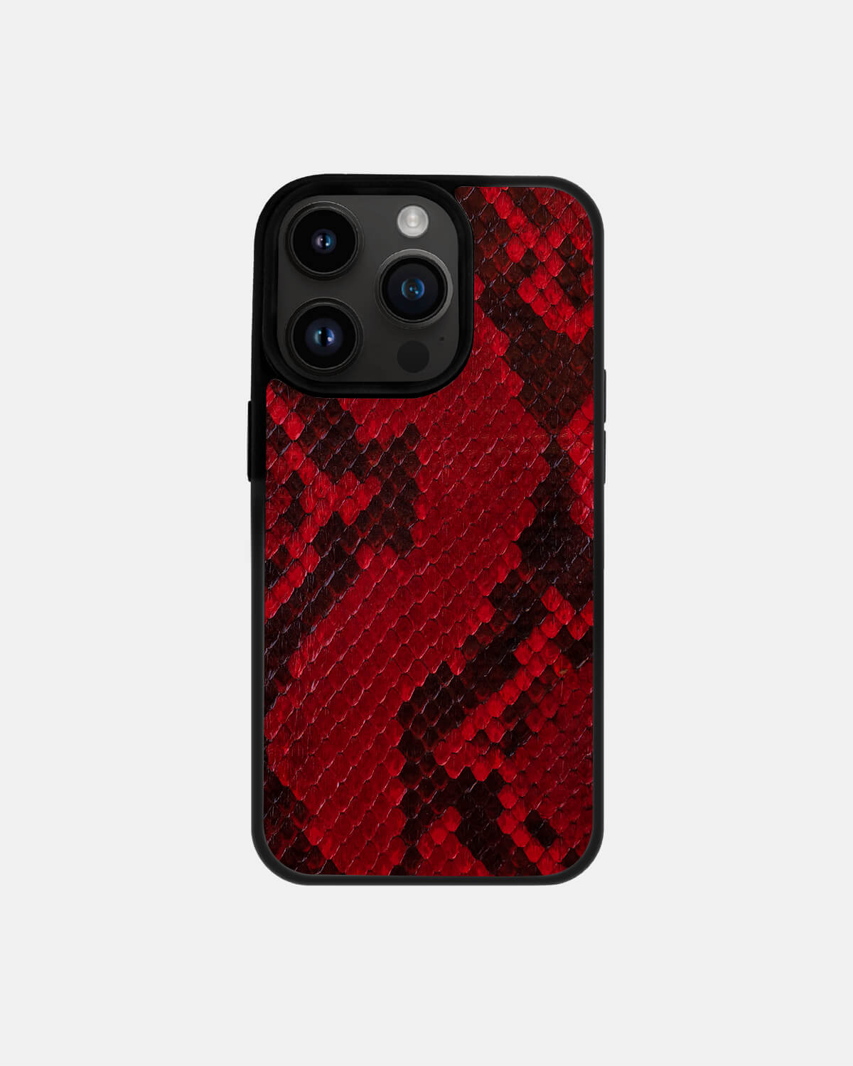 Red Python Skin Sport Case for iPhone 14 Pro