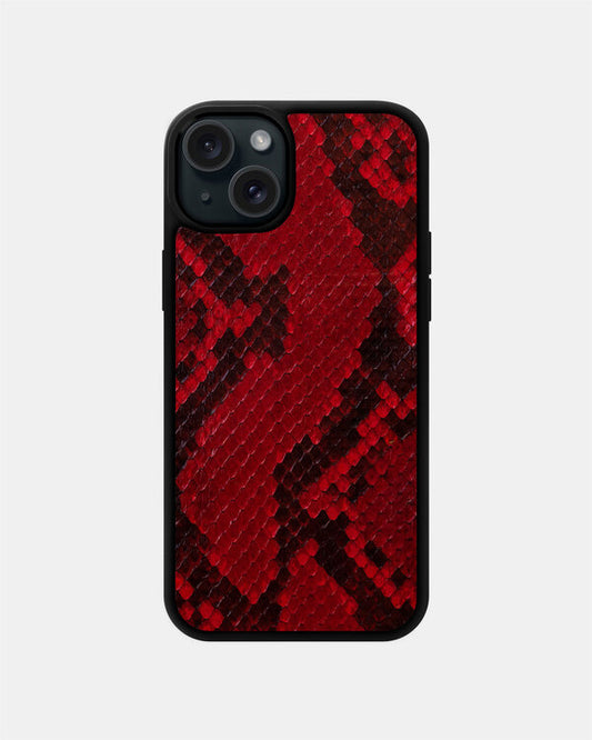 Спортивний чохол Red Python Skin для iPhone 15