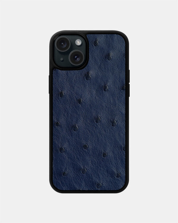 Dark blue Ostrich Sport Case for iPhone 15