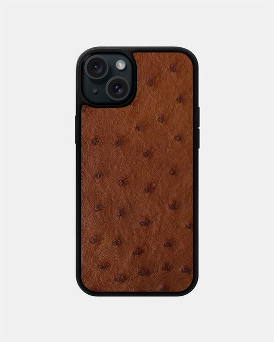 Коричневий спортивний чохол Ostrich для iPhone 15