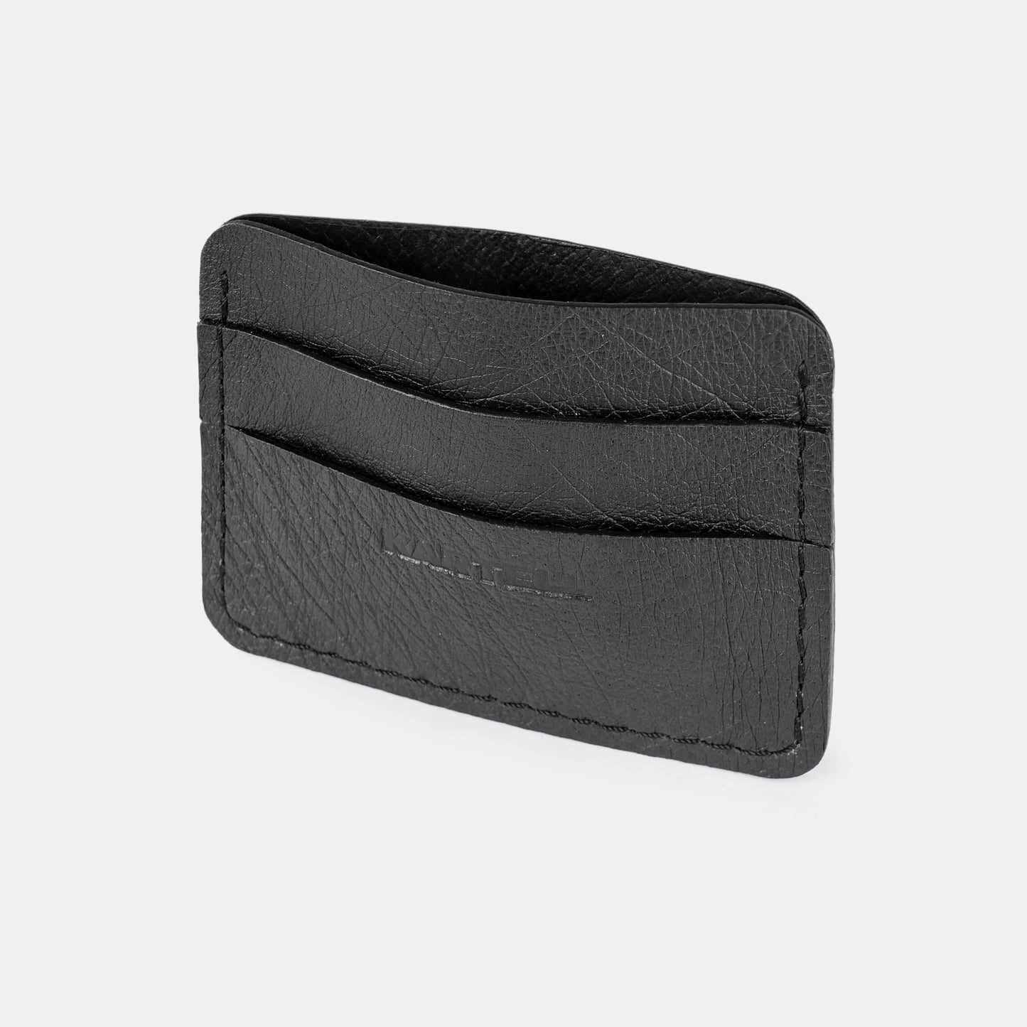 Black Smooth Ostrich Leather Cardholder