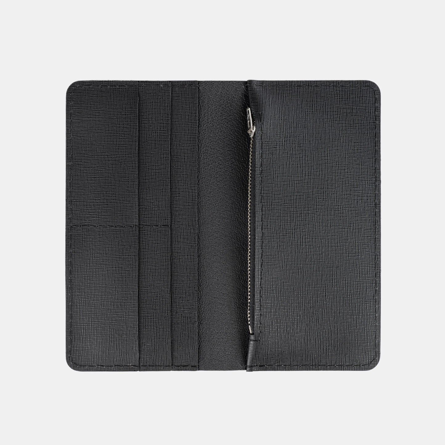 Navy Blue Smooth Ostrich Leather Wallet