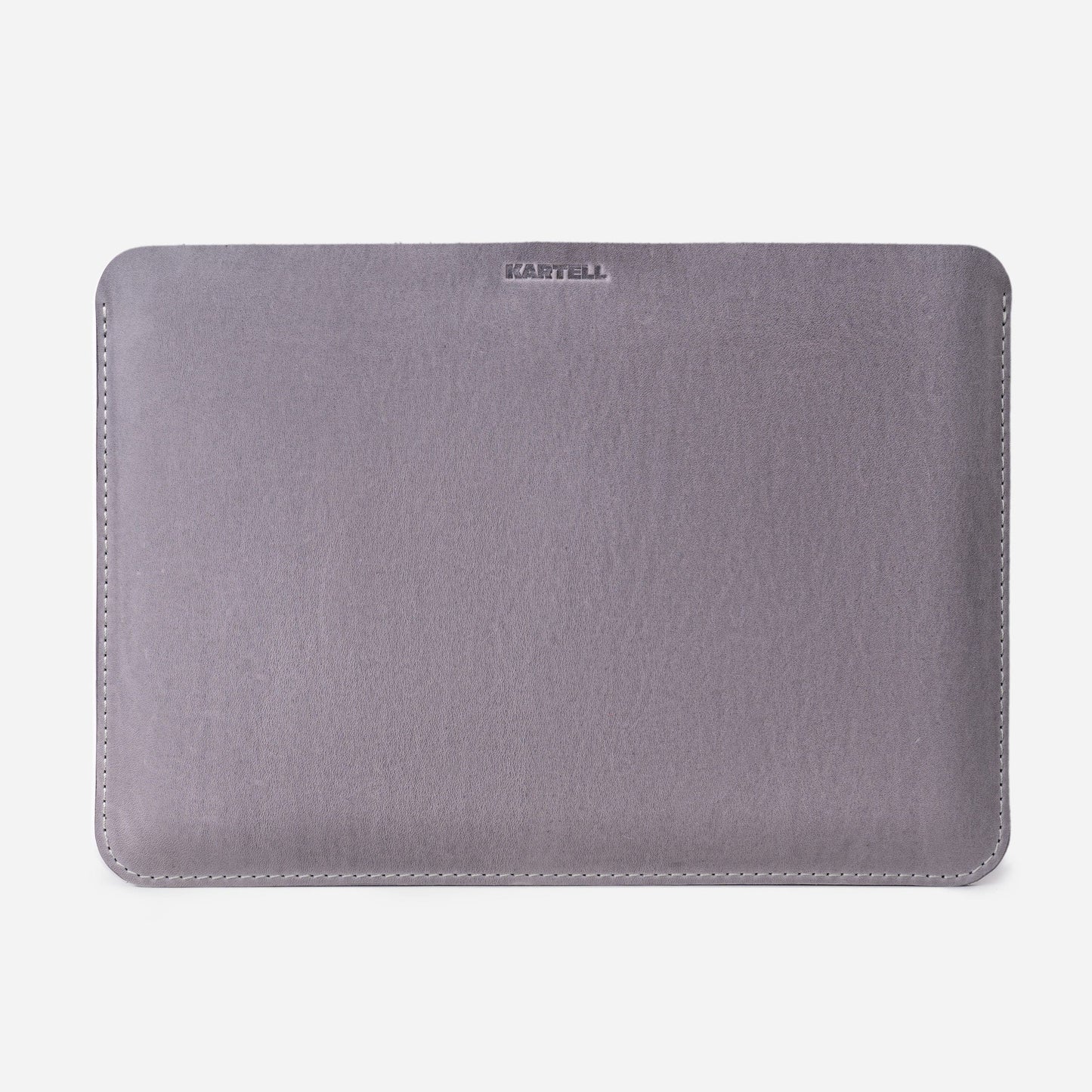 Grey Crazy Horse Leather Open MacBook 13 Case