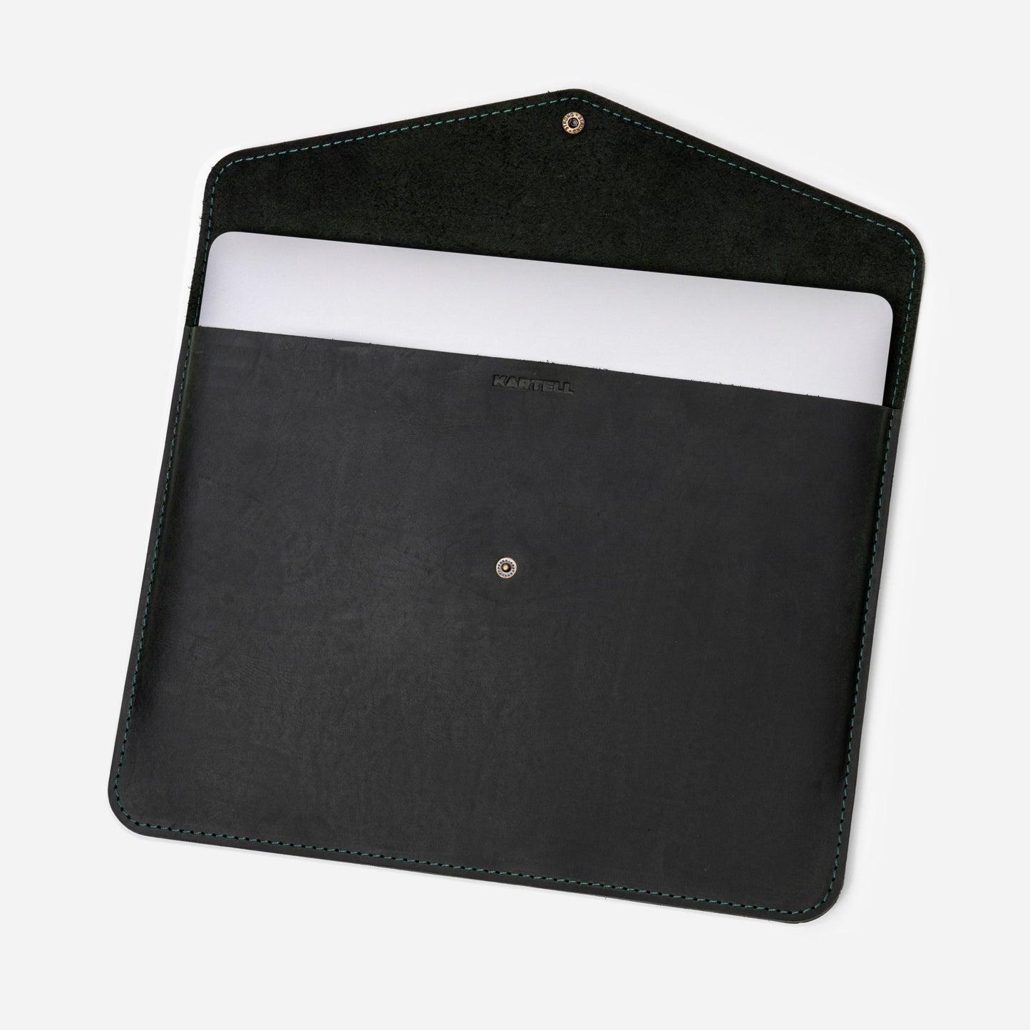 Black Crazy Horse Leather MacBook 15 Pro Case