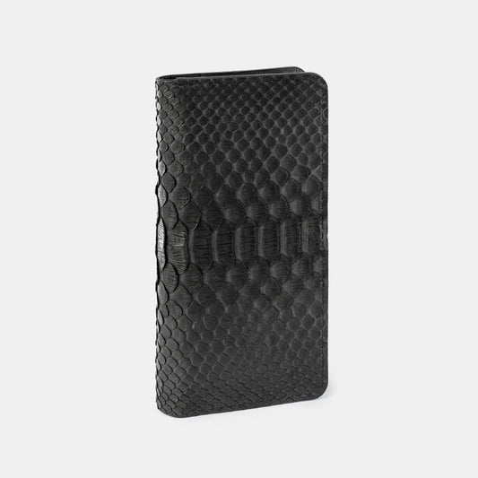 Black Python Leather Wallet