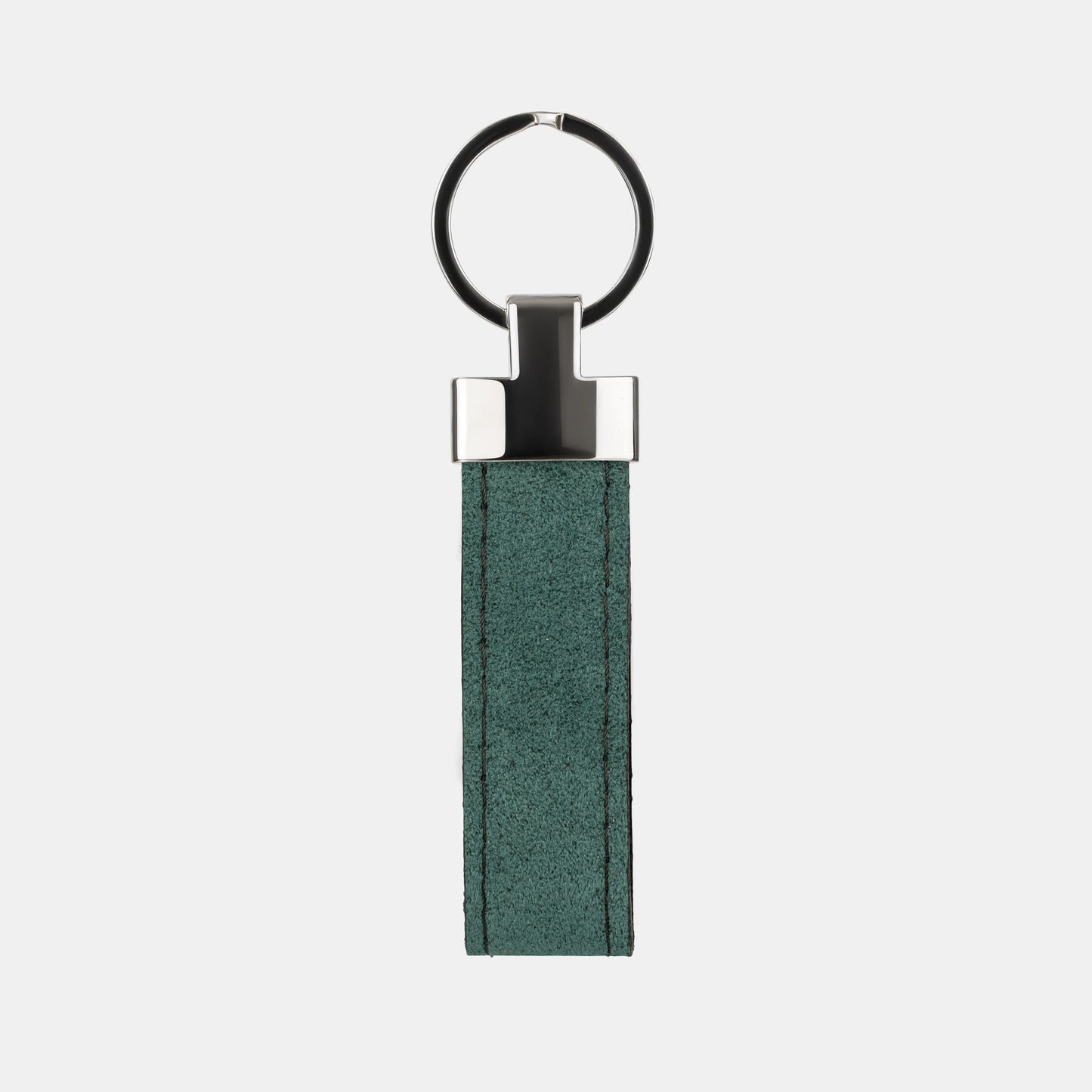 Dark Green Alcantara Keychain