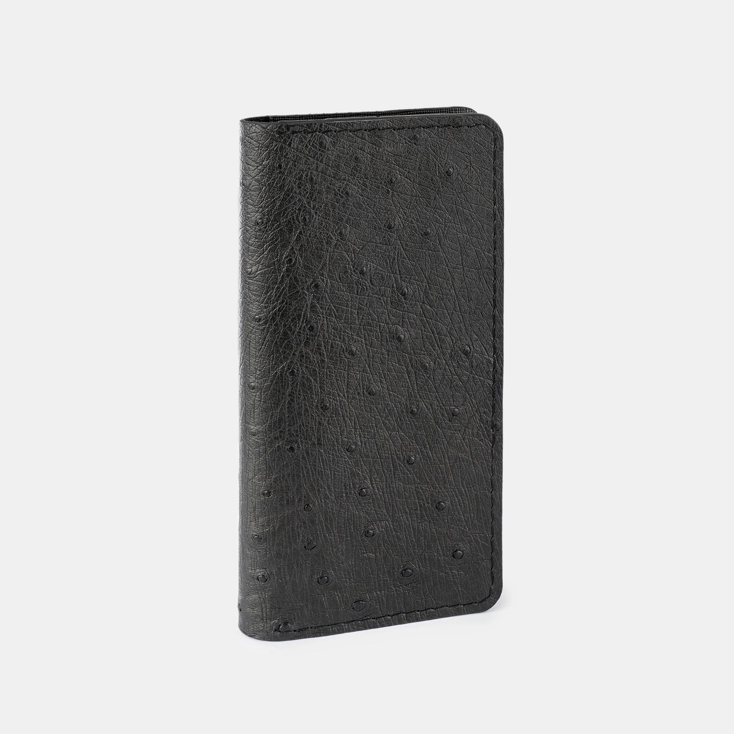 Black Ostrich Leather Wallet