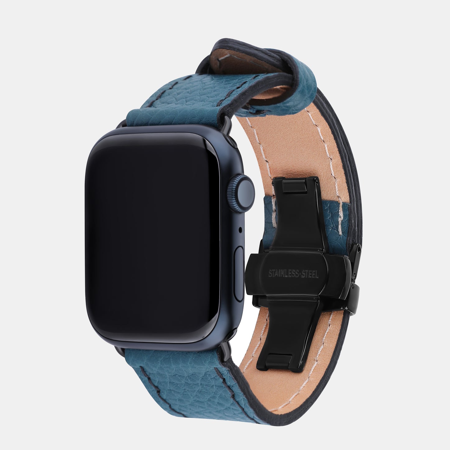 Turquoise Textured Calf Leather Apple Watch Strap