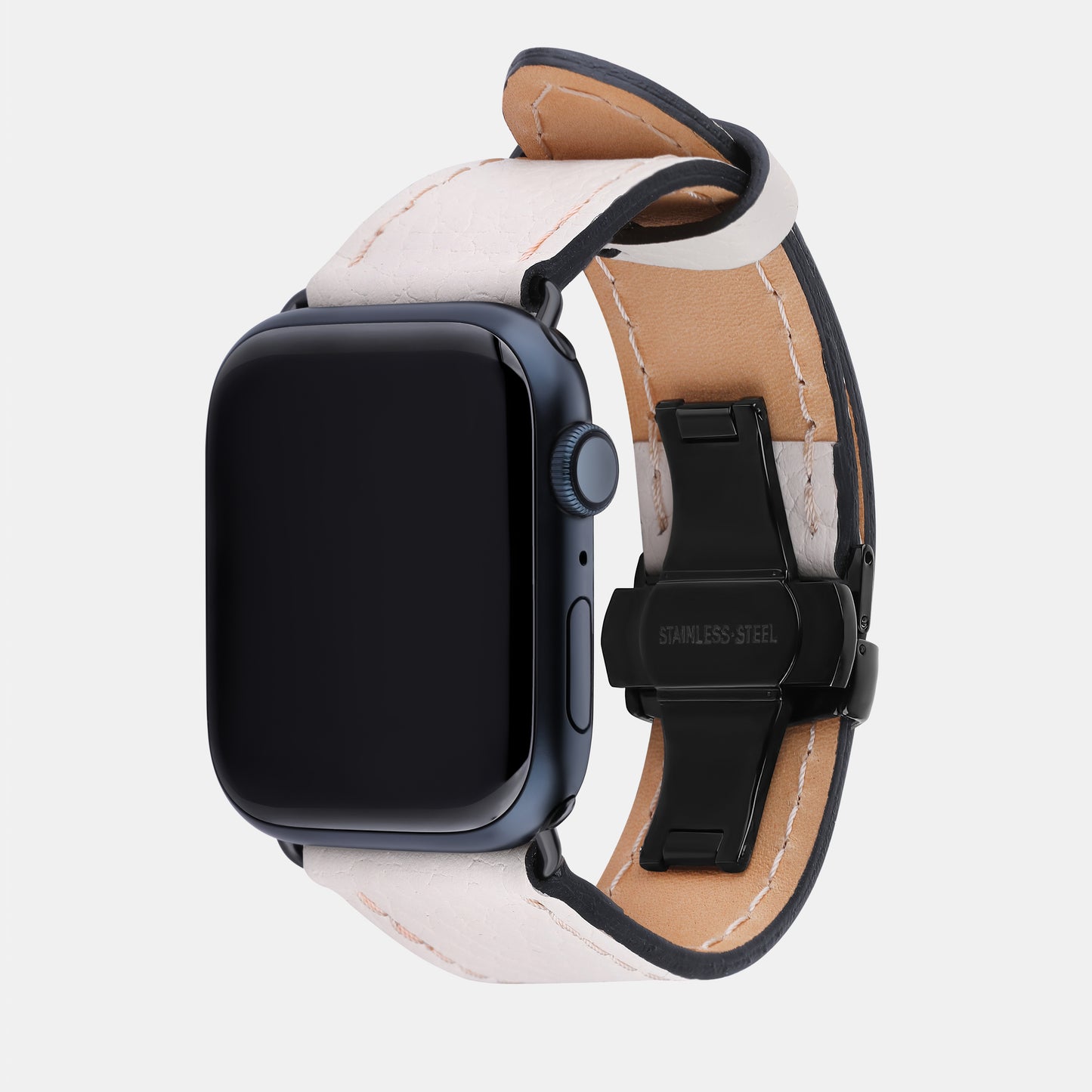 Ремінець для годинника Apple Watch із бежевої текстурованої телячої шкіри