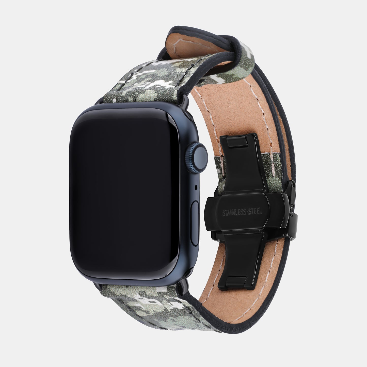 Pixel Calf Leather Apple Watch Strap