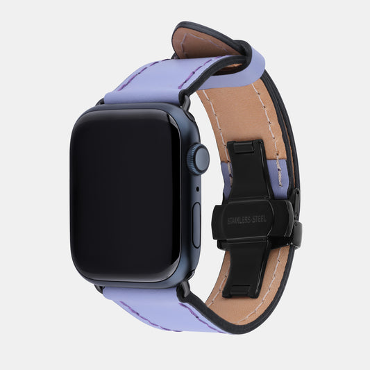 Ремінець Apple Watch з фіолетової телячої шкіри