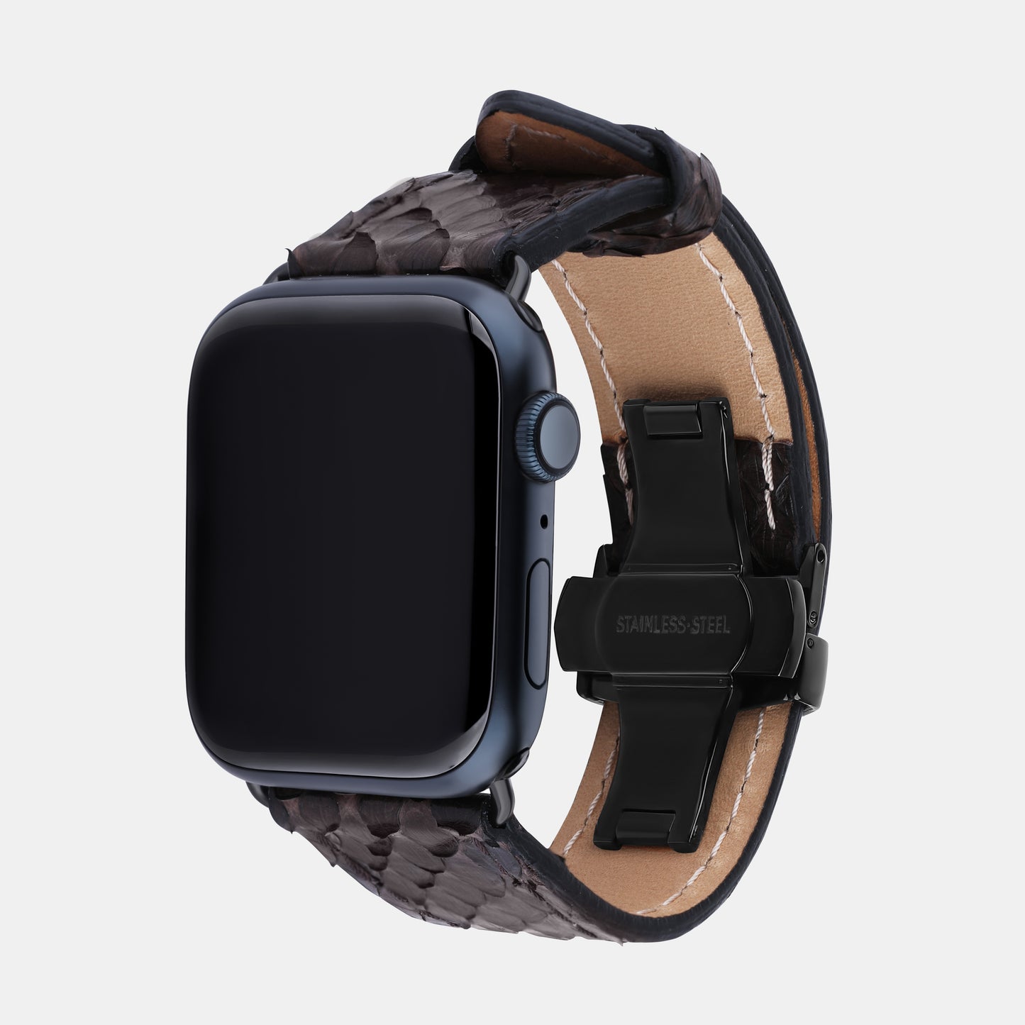 Коричневий ремінець Apple Watch зі шкіри пітона