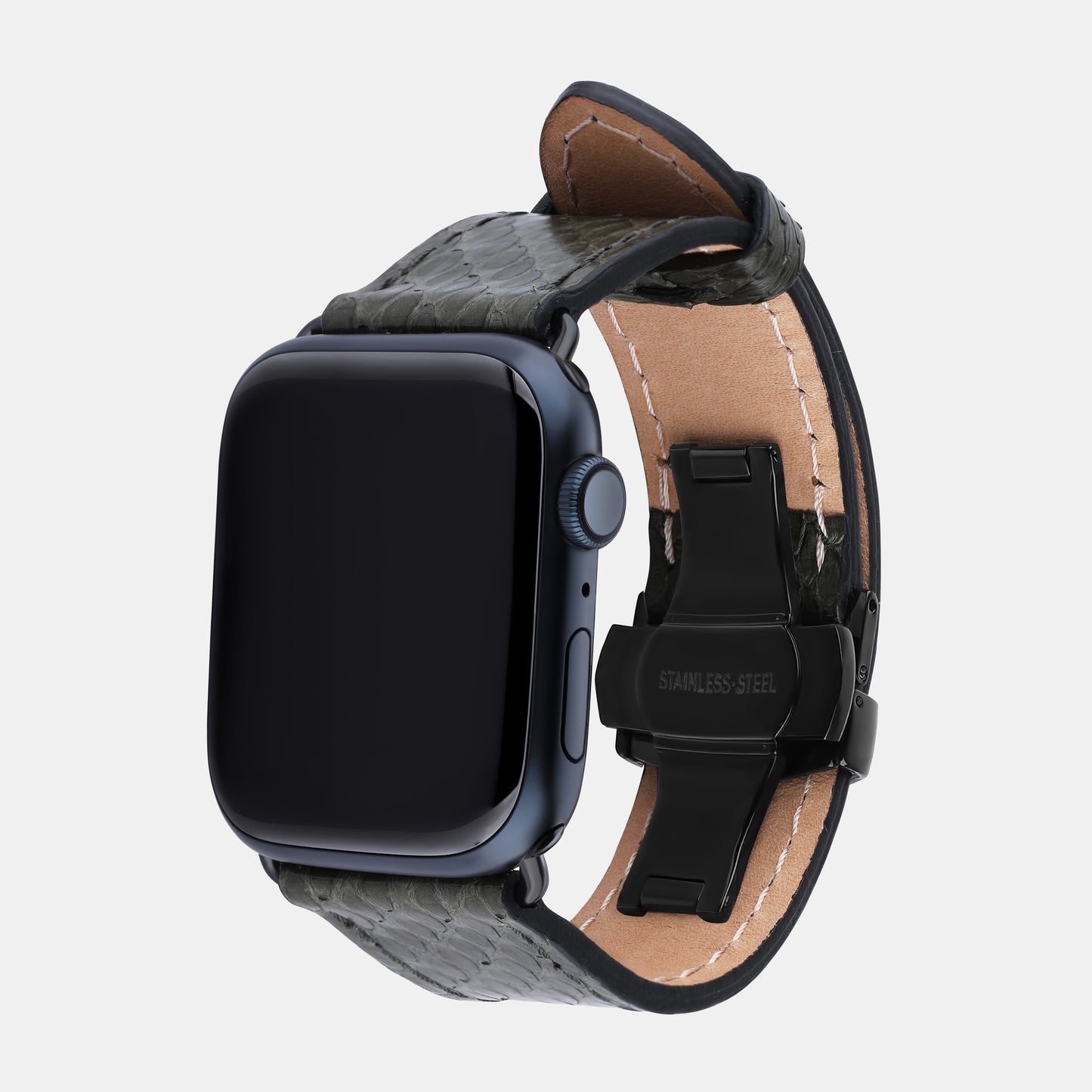 Ремінець Apple Watch із зеленої шкіри пітона