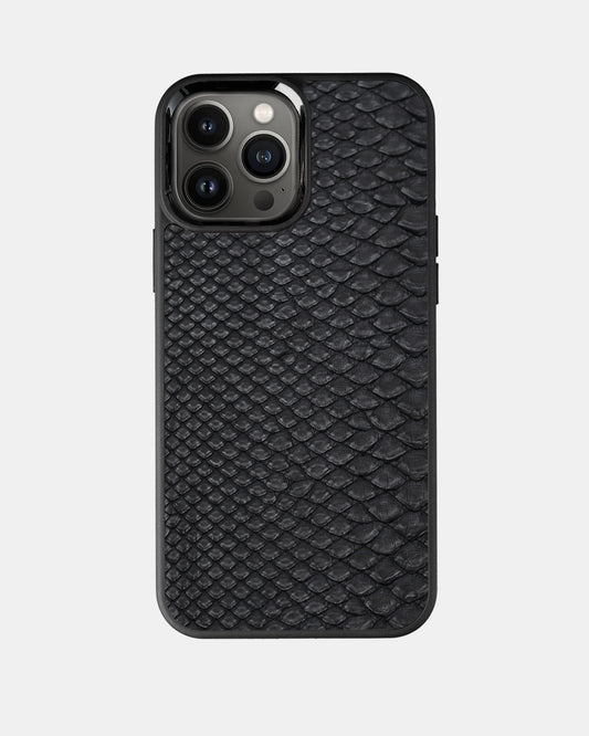 Black Python Skin Sport Case for iPhone 13 Pro Max