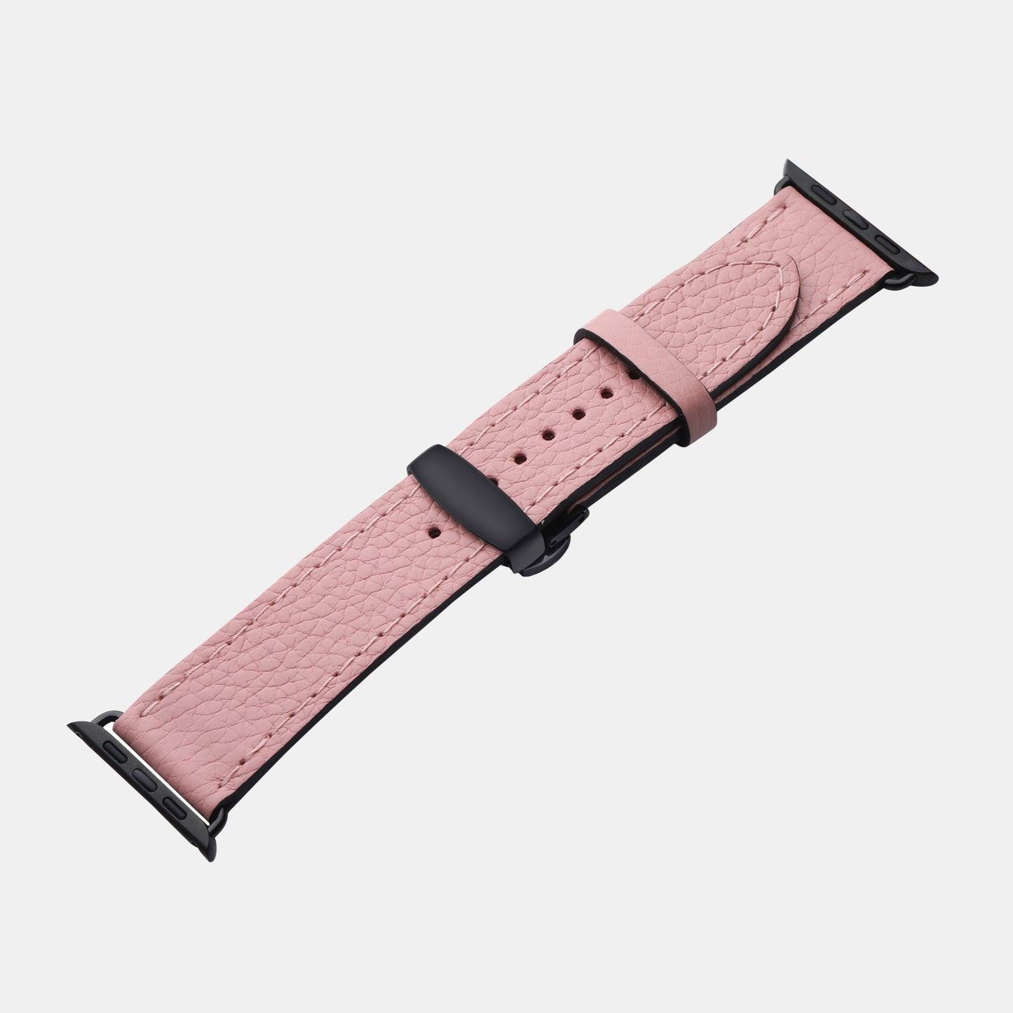 Pink Textured Calf Leather Apple Watch Strap