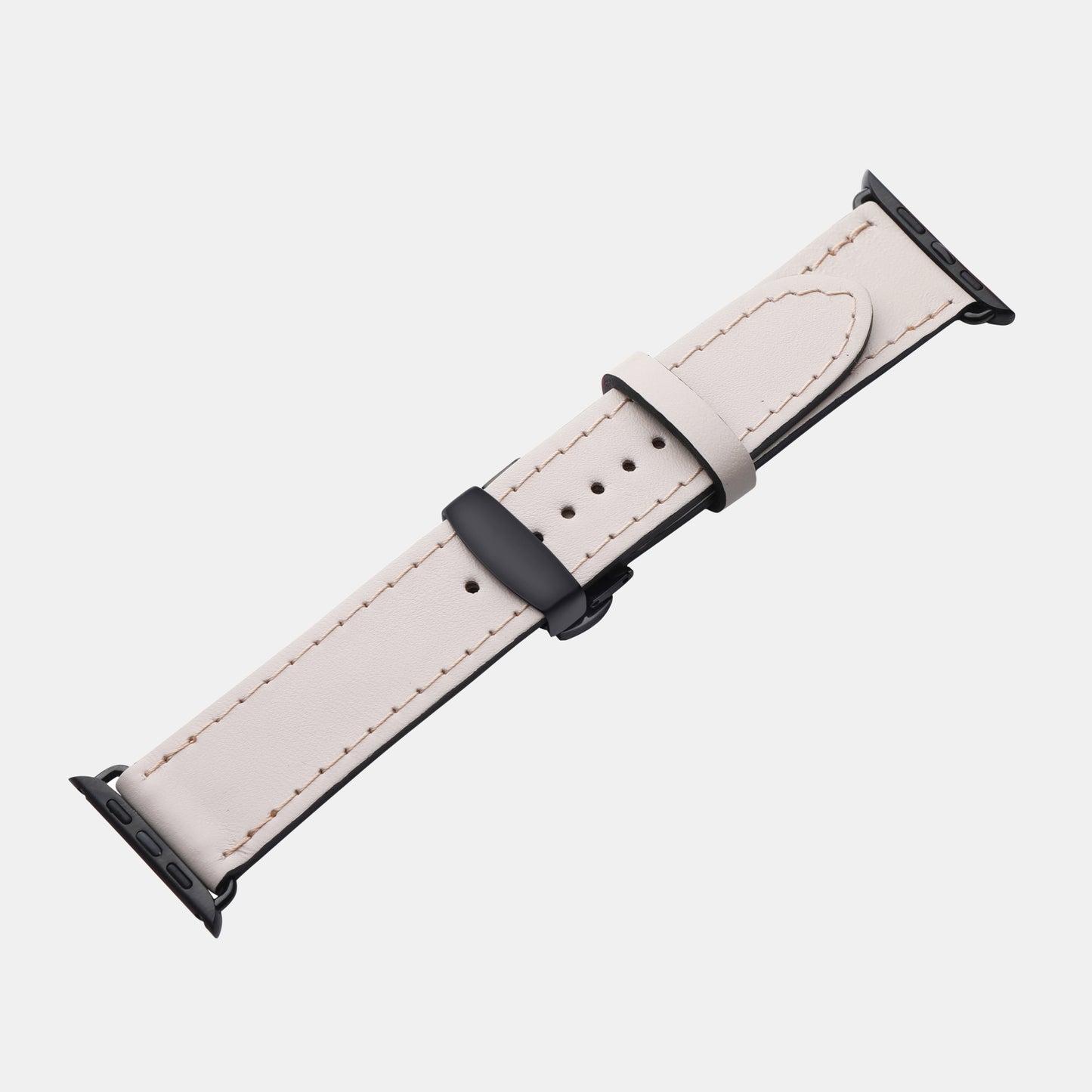 Beige Calf Leather Apple Watch Strap