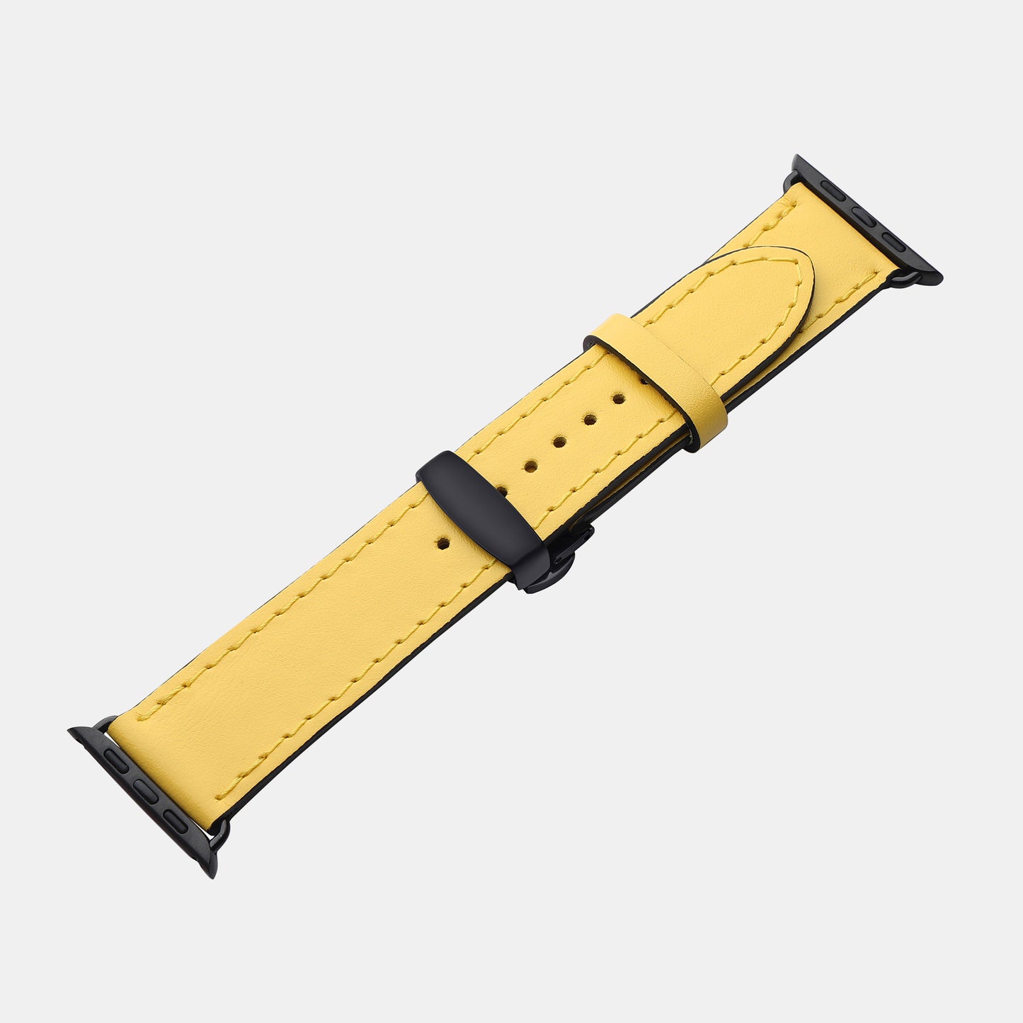 Yellow Calf Leather Apple Watch Strap