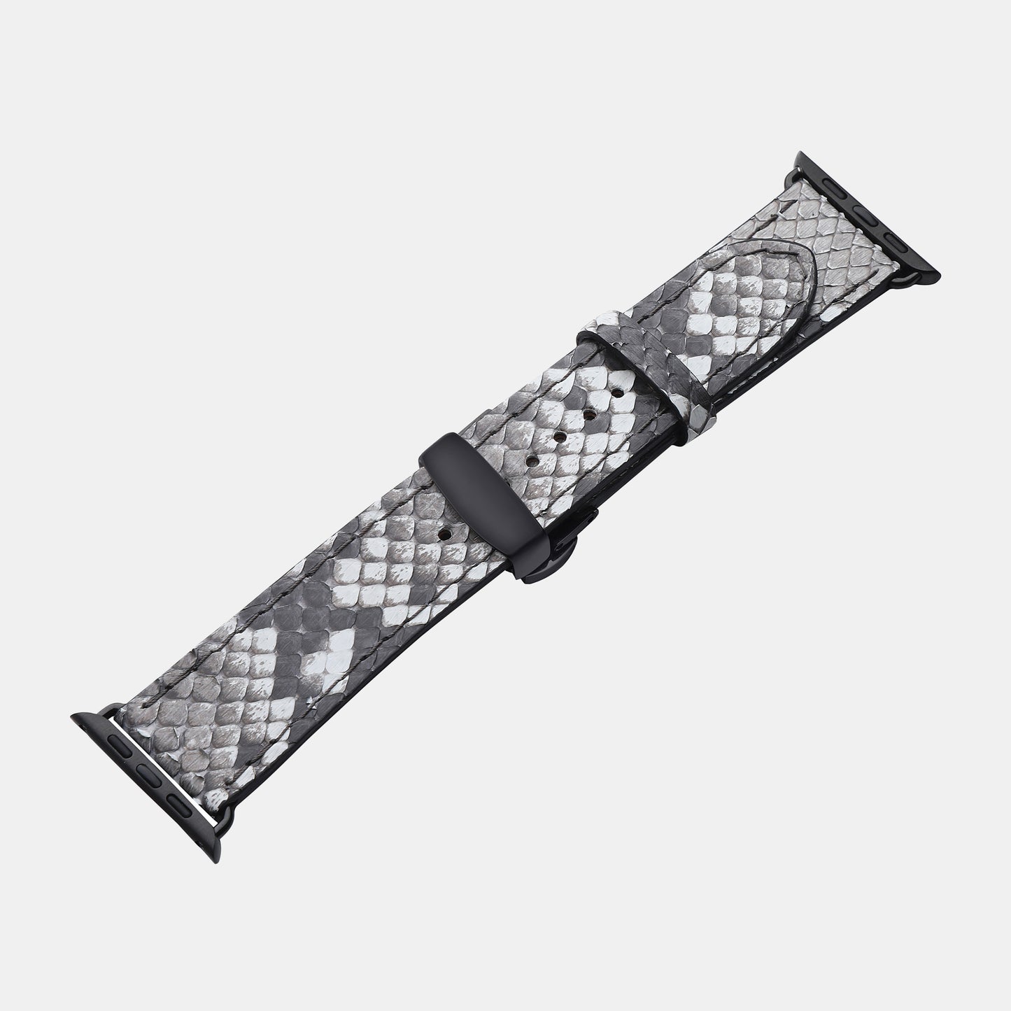 Marble Python Leather Apple Watch Strap