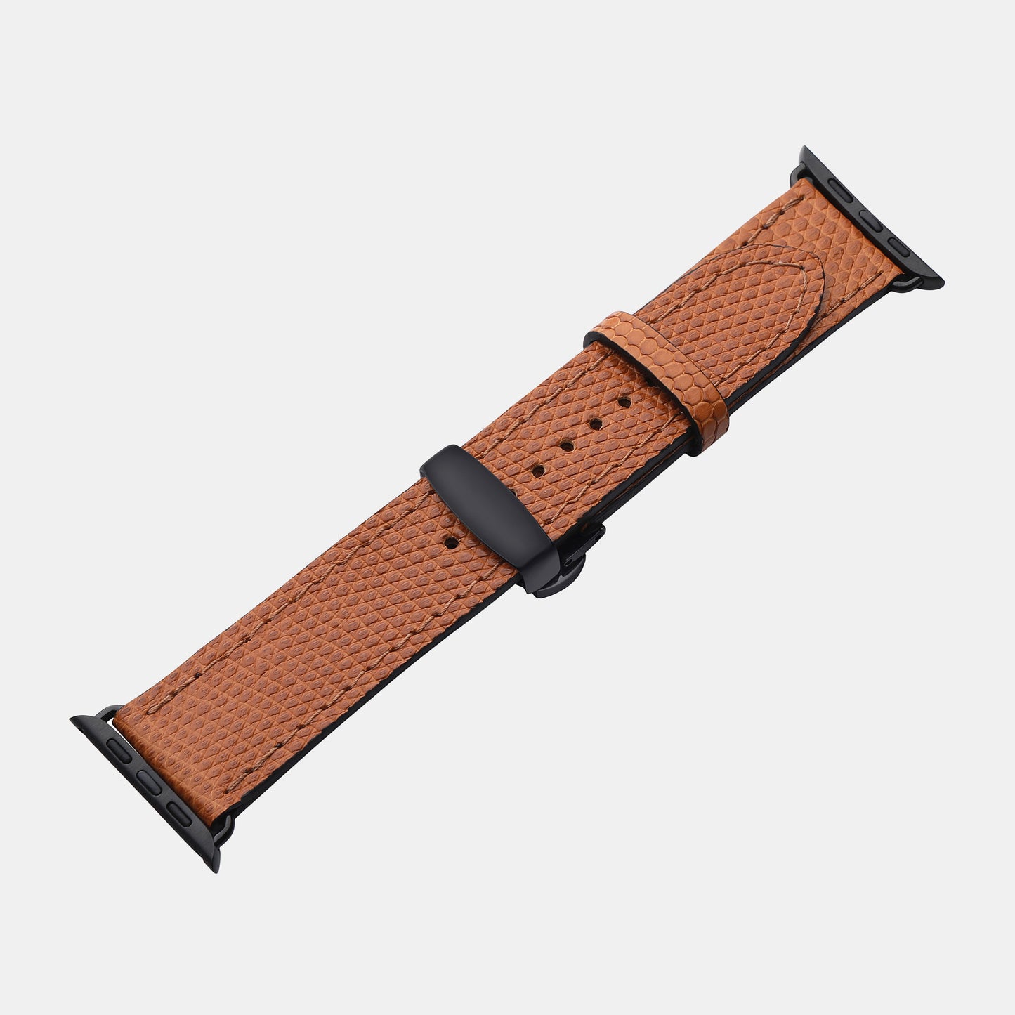 Ginger Iguana Leather Apple Watch Strap