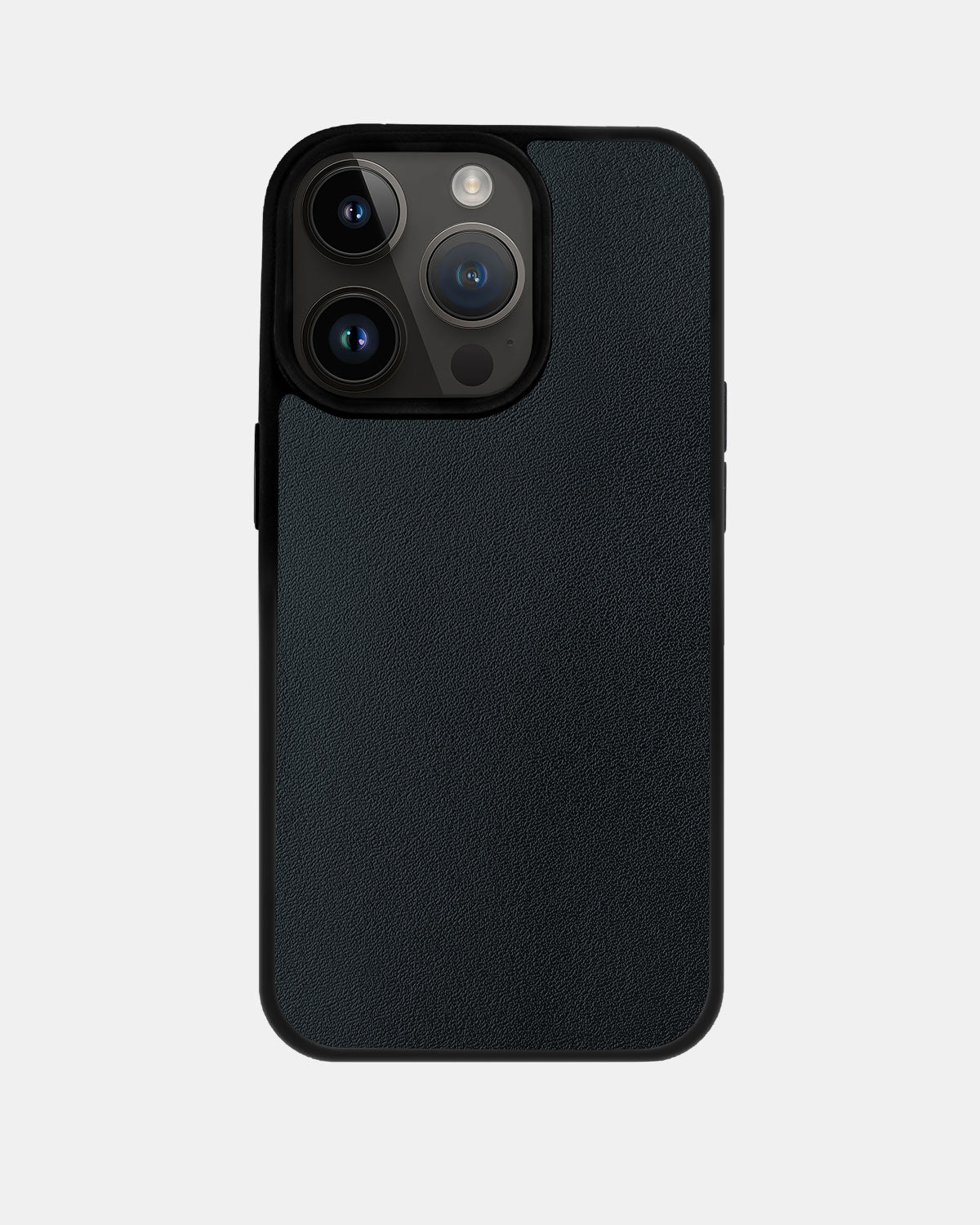 Smooth Navy Blue Leather Sport Case for iPhone 14 Pro Max