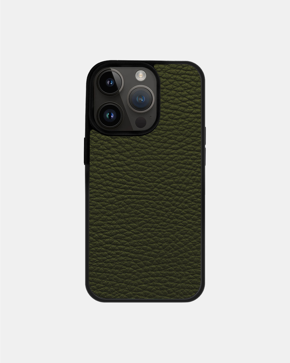 Green Leather Sport Case for iPhone 14 Pro