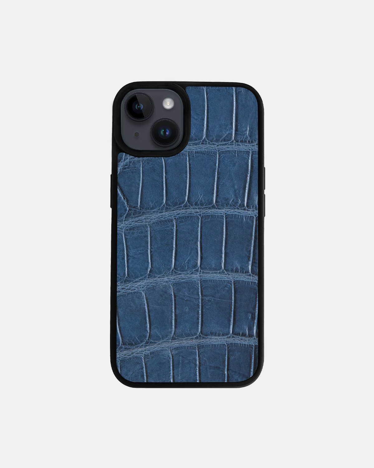 Dark blue Crocodile Leather Sport Case for iPhone 14