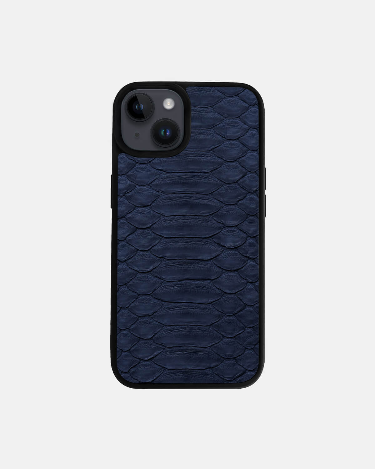 Navy blue Python Leather Sport Case for iPhone 14