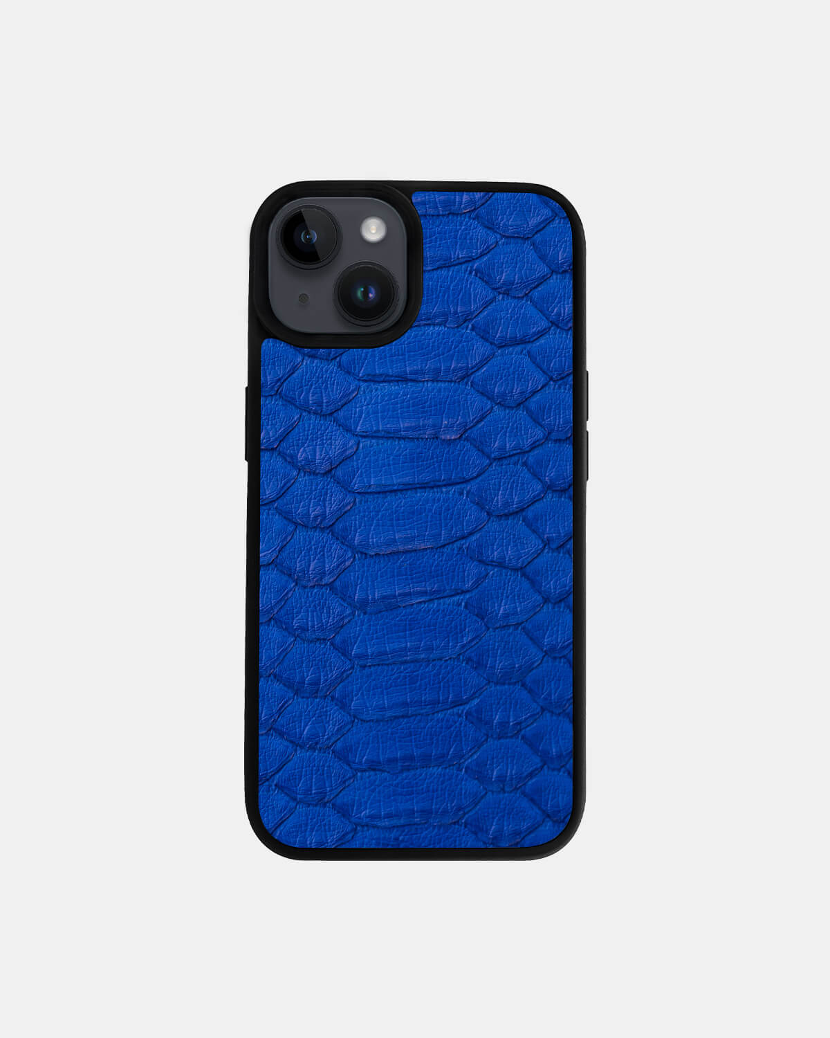 Blue Python Leather Sport Case for iPhone 14