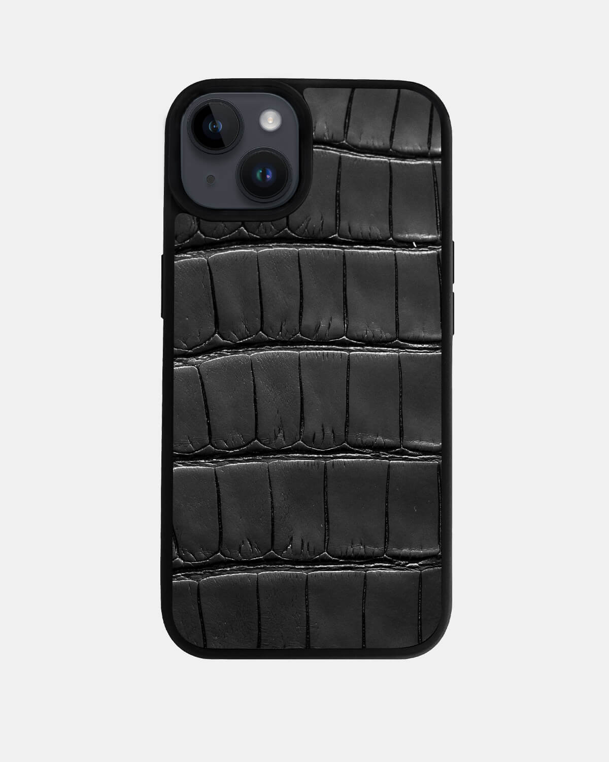 Black Crocodile Leather Sport Case for iPhone 14 Plus