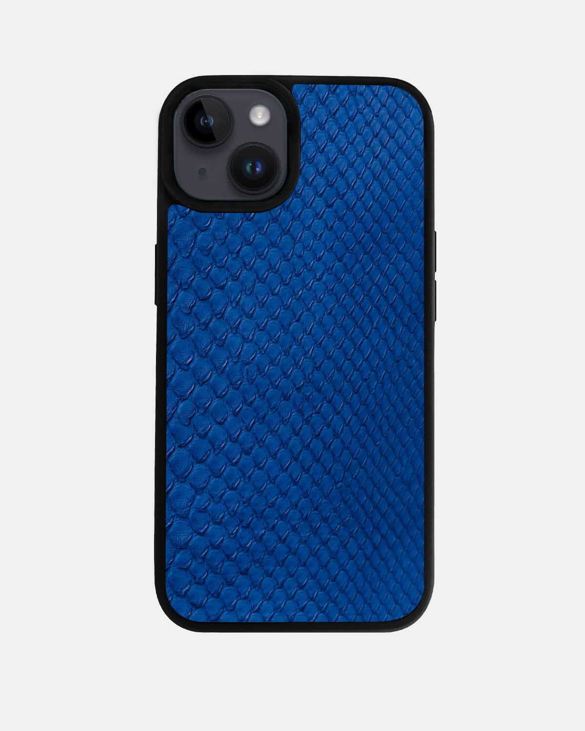 Blue Python Skin Sport Case for iPhone 14 Plus